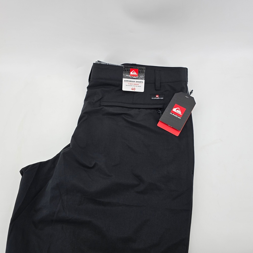 Quiksilver Amphibian Shorts Mens Hybrid Walkshorts Black Size 40 MSRP $65 NWT